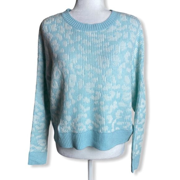 John + Jenn NEW Mystic Large Leopard-Print Knit Sweater Women's Size XS - Picture 2 of 9